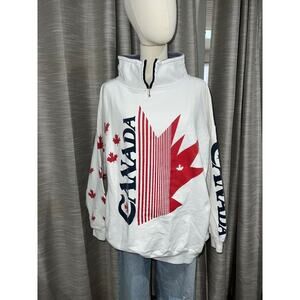 Vintage Canada quarter zip‎ pullover